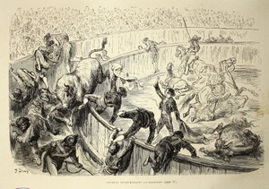 A sorompót átlépő bika alkotó: Gustave Dore